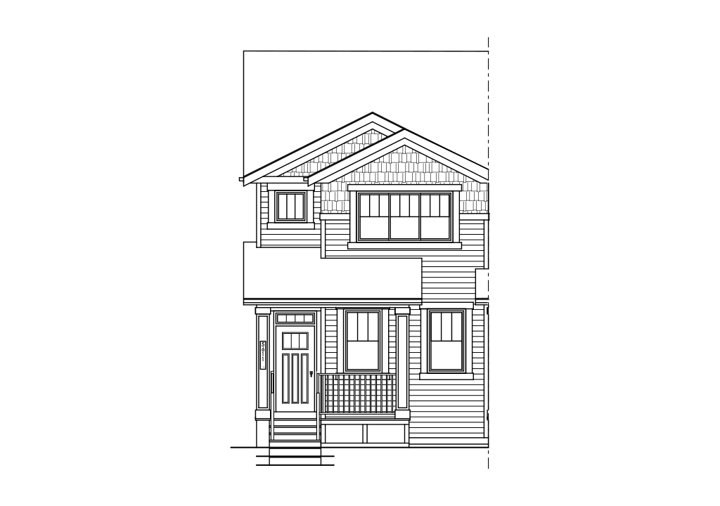 Front elevation drawing