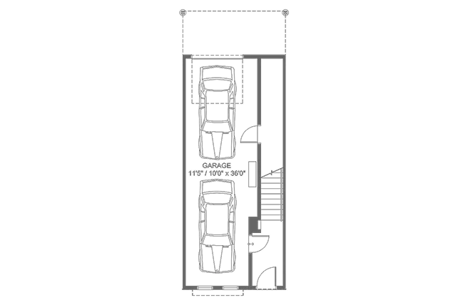 Garage level floor plan